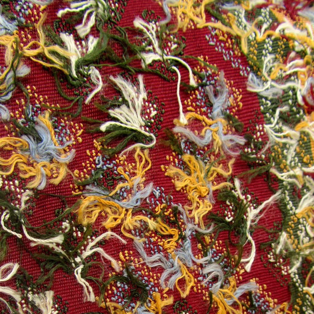 Detailed view of the back of the Chin weaving.